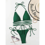 Sexy Micro Bikini 2025 Criss Cross Swimwear Bandage Woman Swimsuit Female Thong Bikinis Set 2 Piece Women Bathing Suit Beachwear