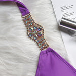Halter Crystal Rhinestone Diamond Bikini 2026 Female Swimsuit Women Swimwear Two Pieces Bikini set Brazilian Bathing Suit Swim
