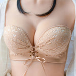 Sexy Beautiful Back Strapless Women'S Underwear Anti-sliding GatherBraTemptation Push Up Bralette Lace Brassiere
