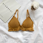 Non-wire Bras for Women Seamless Bra Top Sexy Lingerie Female Soft Brassiere Solid Color Back Closure Underwear