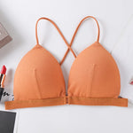 Front Closure Bra Wireless Bras For Women Sexy Lingerie Deep V Bralette Brassiere Seamless Underwear Soft Padded Intimates
