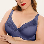 Plus Size Lace Bras For Women Lager Sexy Push Up Bra Bralette Comfortable Underwired Underwear Lingerie Tops BH D DD E F G Cup