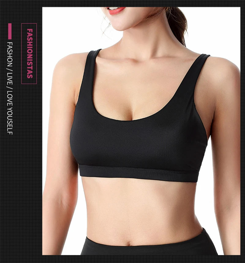 New Fitness Sports Bra for Women Push Up Cross Back Shockproof Running Gym Training Workout Yoga Underwear Crop Tops