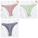 3PCS/Set Seamless G-string Panties Women Underwear Female Underpants Low Waist Thong Sexy Lingerie Seamless Sports Panties