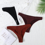 3PCS/Set Seamless G-string Panties Women Underwear Female Underpants Low Waist Thong Sexy Lingerie Seamless Sports Panties