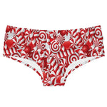 Women's Breathable Elastic Underpants Original Christmas Pattern Print Briefs Sexy Low-waist Knickers Sexy Butt Wrap T-pants