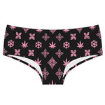 Women's Breathable Elastic Underpants Original Christmas Pattern Print Briefs Sexy Low-waist Knickers Sexy Butt Wrap T-pants