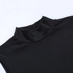 Elegant Black Sleeveless Bandage Sexy Dress for Women Club Party Backless Tank Dresses Skinny Fashion Summer