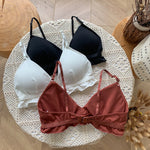 Non-wire Bras for Women Seamless Bra Top Sexy Lingerie Female Soft Brassiere Solid Color Back Closure Underwear