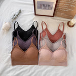 Women Tube Top Seamless Bra Crop Top Solid Color Sports Sexy Lingerie Active Bra Tops Underwear With Removable Pads