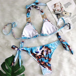 Halter Crystal Rhinestone Diamond Bikini 2026 Female Swimsuit Women Swimwear Two Pieces Bikini set Brazilian Bathing Suit Swim