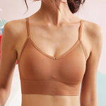 Women Tube Top Seamless Bra Crop Top Solid Color Sports Sexy Lingerie Active Bra Tops Underwear With Removable Pads