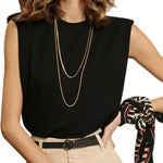 Fashion Women Ladies Solid T shirt Tops Sleeveless O neck Tops Summer Loose Casual Clothes S M L
