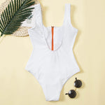 2026 Printed Zipper Swimsuit One Piece Sexy Swimwear Women Floral Bathers Bathing Swimming Swim Suit Female Beachwear