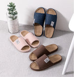 Breathable Flax Slippers Women Men Indoor Mute Slipper Anti-slip Lovers House Floor Shoes SoftLadies Summer Home Slides