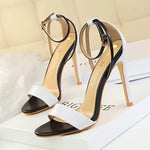 BIGTREE Shoes 11 cm High Heeled Sandals Women Summer Shoes Stiletto High Heels Open toed hollowed out Women Sandals Party Shoes