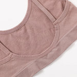 Women Seamless Bra And Panties Set U-Back Bralette Top Comfort Breathable Briefs Ribbed Sexy Lingerie Sports Underwear Set