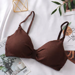 Push-Up Bras for Women Sexy Adjustable Straps Brassiere Wire Free Bra Seamless Underwear Solid Color Lingerie One Size
