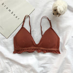 Non-wire Bras for Women Seamless Bra Top Sexy Lingerie Female Soft Brassiere Solid Color Back Closure Underwear