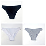 3Pcs/Set Women Cotton Bikini Briefs Skin-Friendly Low Rise Underwear Seamless Edge Soft Stretch Daily Ladies Panties M-XXL