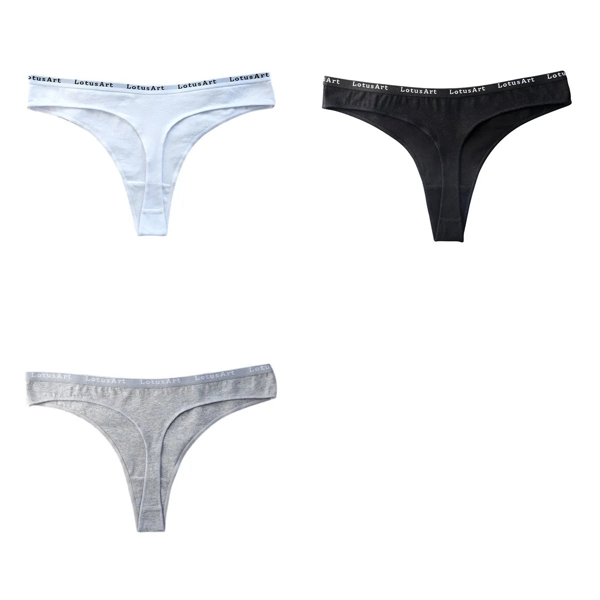 3Pcs/Set Cotton Panties Sexy G-string Low Rise Panties Women Seamless Underwear Set Female Underpants Breathable Lingerie Panty