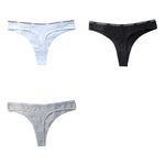 3Pcs/Set Cotton Panties Sexy G-string Low Rise Panties Women Seamless Underwear Set Female Underpants Breathable Lingerie Panty