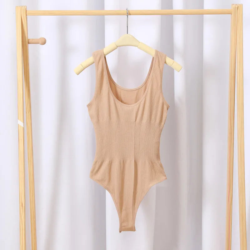 Women Seamless Jumpsuits Tummy Control Shapewear Pants Female Bodysuit Slimming Underwear U Back Tops Sexy Thongs Bodyshaper