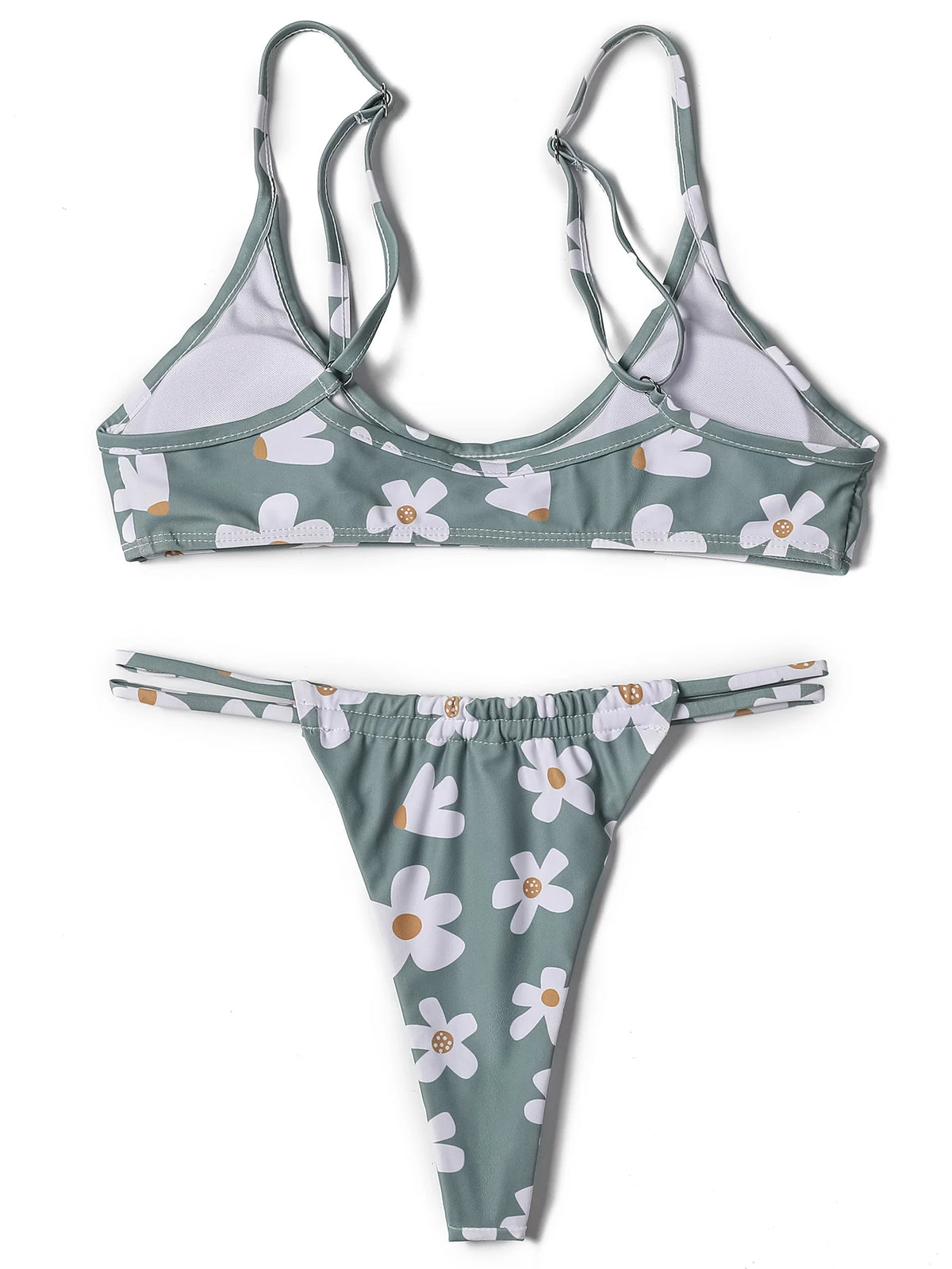 ZTVitality Swimwear Women Floral Print Sexy Bikini 2022 Hot Sale Straps Padded Bra Low Waist Swimsuit Female Brazilian Biquini