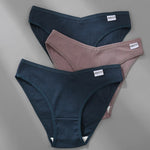 3PCS M-2XL Women Cotton Panties Briefs Female Sexy V Wasit Underwear Ladies Underpants Pantys Girls Plus Size Intimates Lingerie