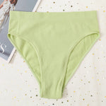 1Pc High Waist Panties Women Seamless Briefs High-Leg Cut Underpants Female Sexy Lingerie Solid Color Sport Underwear Panty S-L