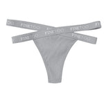 1PC FINETOO Women Panties Front Cross Cotton Lingerie Sexy Low WaistColor Thongs Ladies Underwear Fashion Soft Underpants