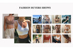 Women's Crop Top Ribbed Tube Top U-Back Comfort Bra Streetwear Camis Sexy Lingerie Seamless Underwear Sports Tank Bralette M-XL
