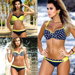 YICN Striped Swimsuit 2021 Women Push Up Swimwear Sexy Retro Bikini Set Female Bandage Biquini Bather Beachwear Mujer