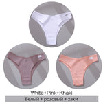 3Pcs/Set Cotton Women Briefs Sexy Seamless Brazilian Panties Female Low Rise Underwear Breathable Underpants Girls M-XL Intimate