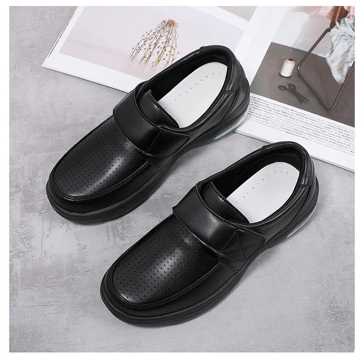 Platform White Shoes Women Casual Comfortable Light Nurse Work Shoes Fashion Slip on Non-slip Loafers Chaussure Femme