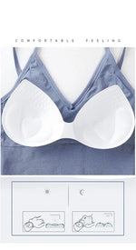 Women Tube Tops Seamless Bra Crop Top Sports Underwear Streetwear Fitness Tops Cami With Removable Pads Solid Color Lingerie