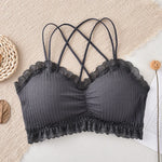 Sexy Bra Tube Top Lace Bralette Women Crop Top Female Sexy Lingerie Beauty Back Intimates Crop Top Seamless Padded Underwear