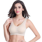 Shockproof Sports Yoga Bra for Women Removable Breast Pad S-7XL Sexy Elastic Back Cotton Sleep Bra Comfortable Sleepwear Top