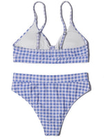 ZTVitality Bow Plaid Bikinis Push Up Sexy Bikini 2021 Hot Sale Straps Padded High Waist Swimsuit Retro Swimwear Women Biquini