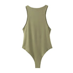 summer solid sexy bodycon women bodysuits female 8 color green slim casualbodysuit chic lady club short playsuits femme