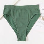 1Pc High Waist Panties Women Seamless Briefs High-Leg Cut Underpants Female Sexy Lingerie Solid Color Sport Underwear Panty S-L
