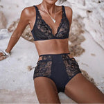 Sexy High-Waisted Lace Women's Panties Seamless Hollow out Embroidery Lady Briefs Buttocks Wrap Knickers for Females