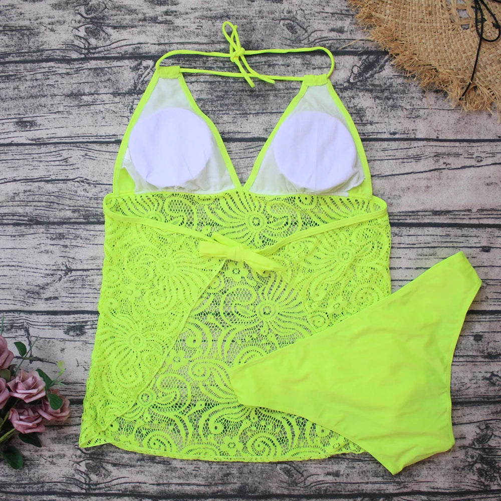 Tankini Swimwear Women 2025 Sexy Swimsuit Summer Bathing Suit Bikini Set Plus Size Women's Swimsuits Beach Wear Swimming Suit