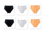 6Pcs/Set Women High Waist Cotton Briefs Breathable Panties Seamless Edge Comfort Underwear Solid Color Soft M-2XL Intimates