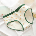 Cotton Panties Women Panties Green Print Briefs Low Waist Underwear Female Underpants Lingerie Cartoon Panty M-XL