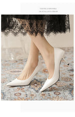 Pumps shoes Women Fashion Office Basic High Heels Work Lady Shoes Black Pink Green Thin Heels Brand Point Toe998
