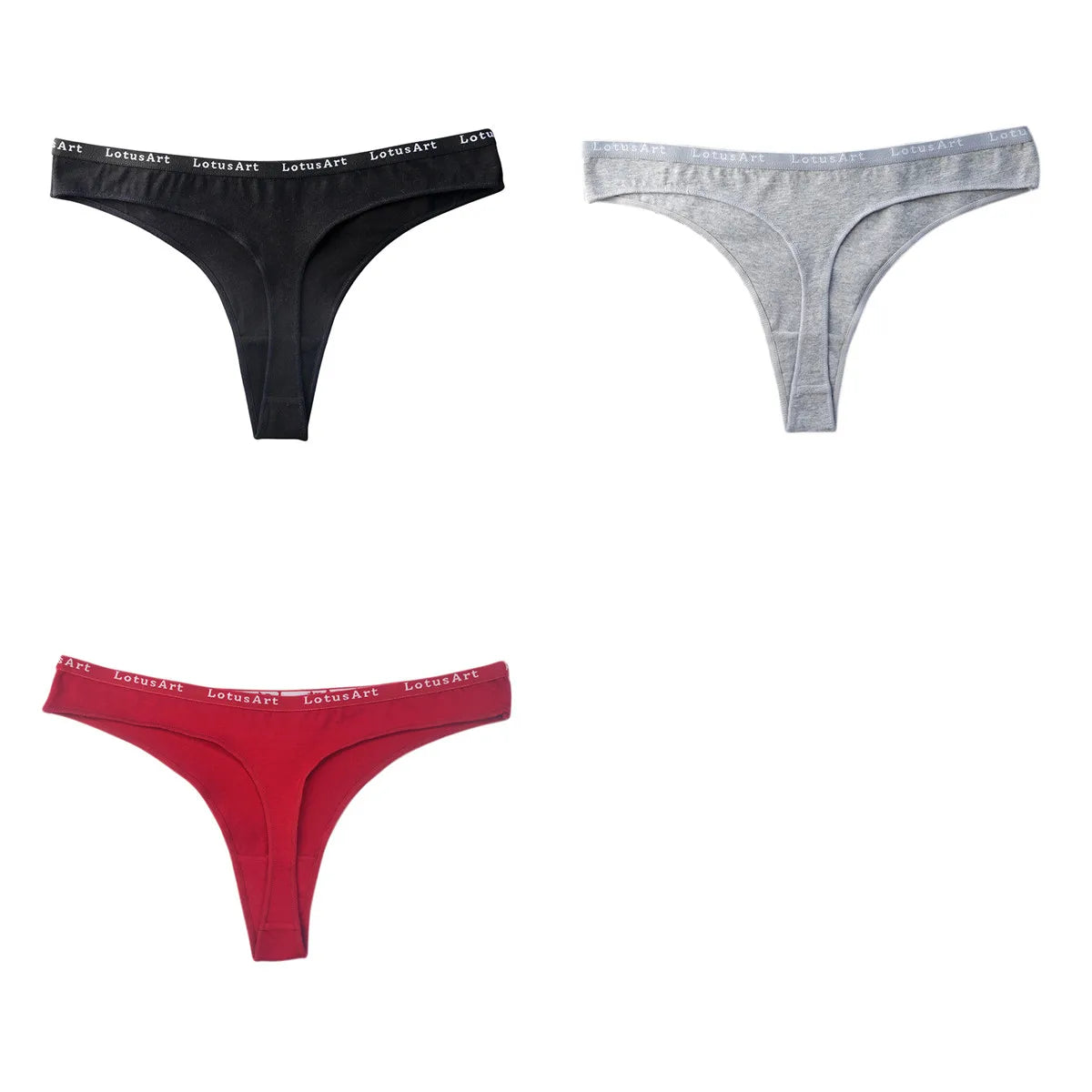 3Pcs/Set Cotton Panties Sexy G-string Low Rise Panties Women Seamless Underwear Set Female Underpants Breathable Lingerie Panty