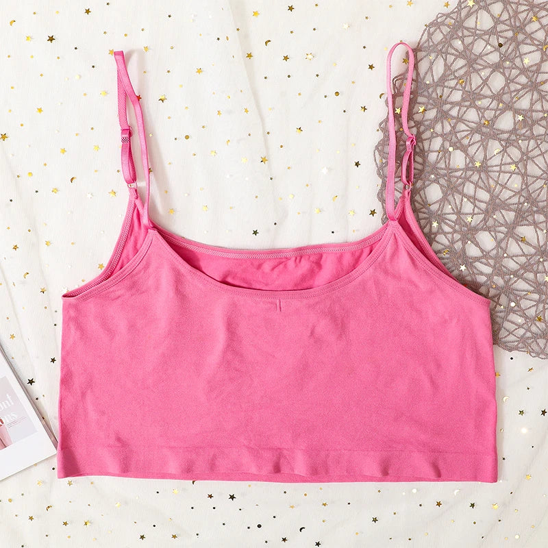 Women Top Female Crop Top Sexy Bralette Top Tee Streetwear Basic Tank Camis Adjustable Strap Seamless Underwear