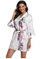 Rayon Robes Women Nightwear Flower Home Clothes Intimate Lingerie Casual Kimono Bath Gown Lady Sexy Night Dress Oversize 3XL
