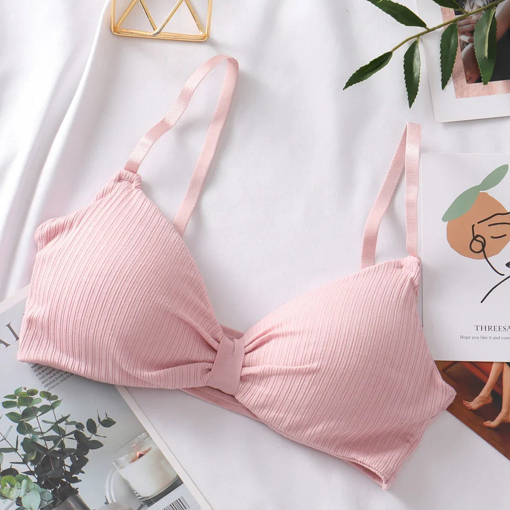 Push-Up Bras for Women Sexy Adjustable Straps Brassiere Wire Free Bra Seamless Underwear Solid Color Lingerie One Size
